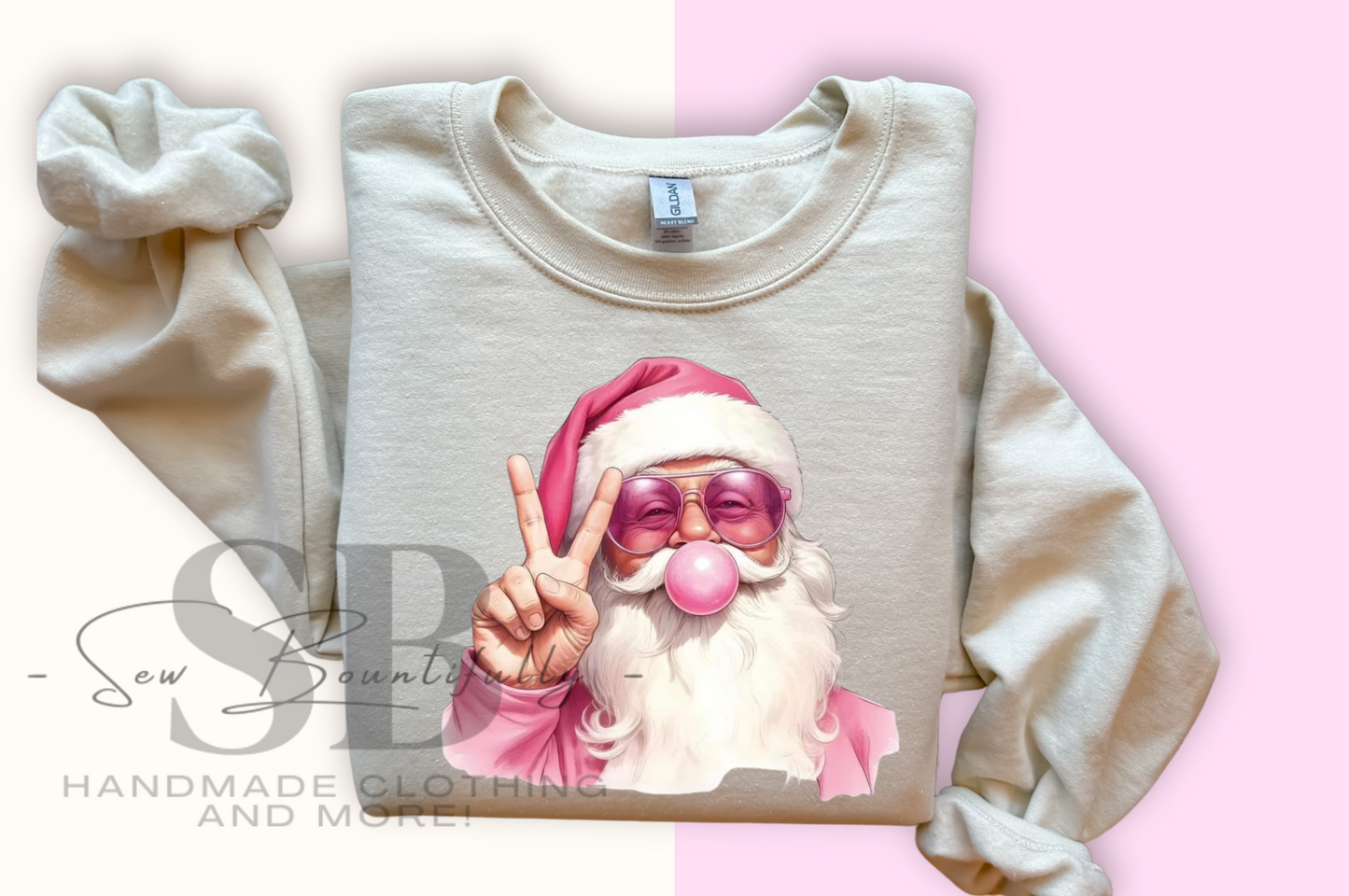 Bubblegum Santa Sweatshirt (adult)